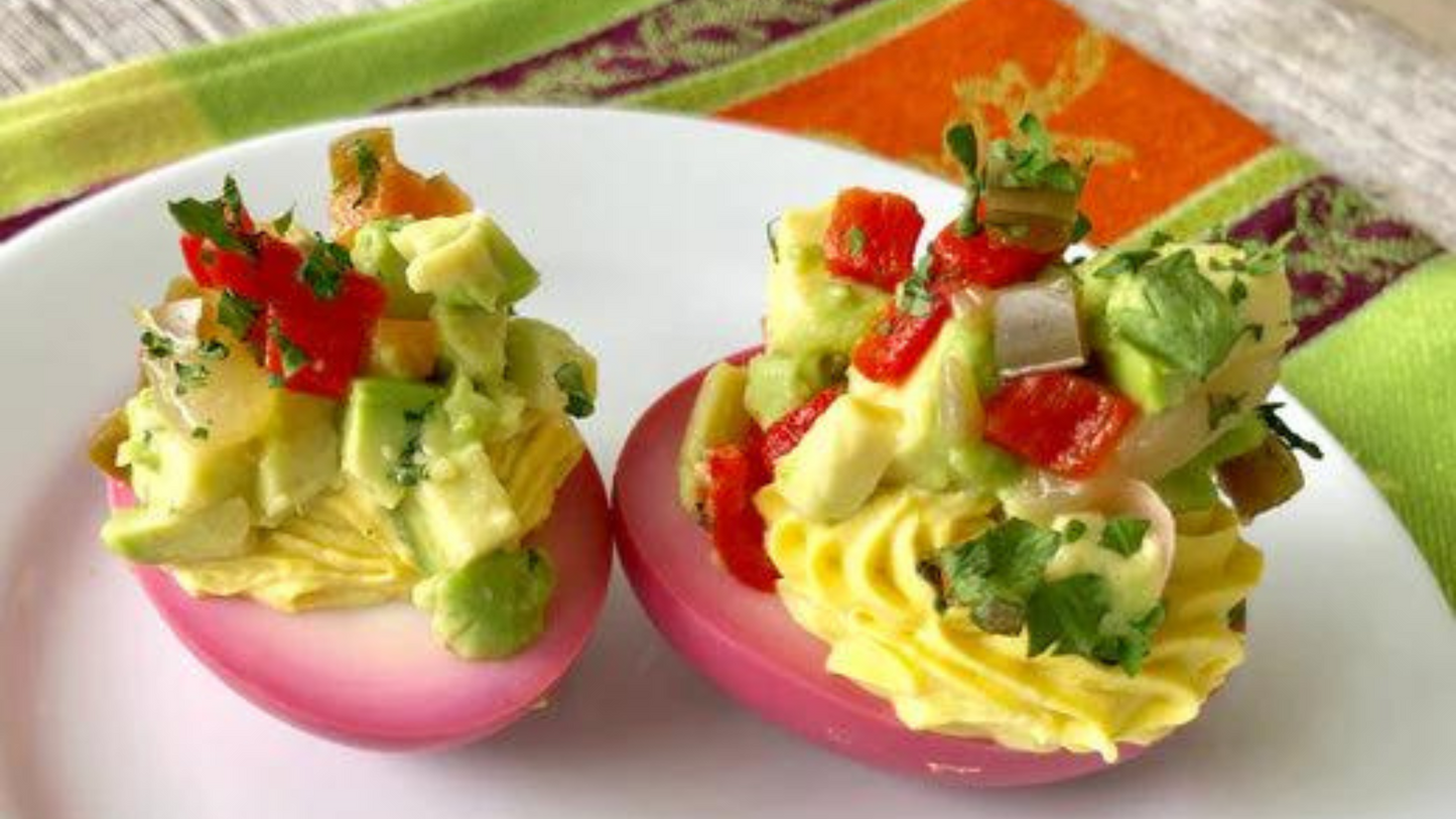 Pretty in Pink Deviled Eggs
